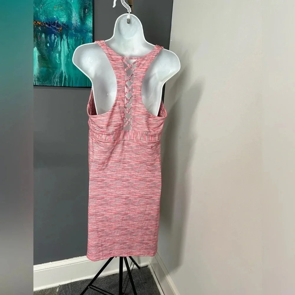 Zeroxposur‎ Bayside Dress (L) Heathered Hiking Camping Pink Racerback Pickleball